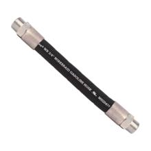 1” Wirebraid Black Hose with 1'' NPT M Chrome Plated Brass Fixed Couplings